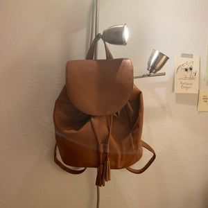 Faux Leather Backpack